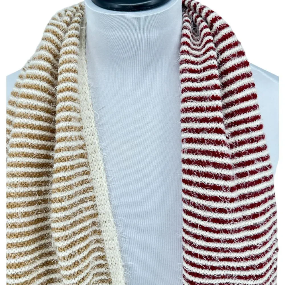 LAVA Striped Infinity Scarf Multicolor Knit Soft Warm Women's‎ Accessory